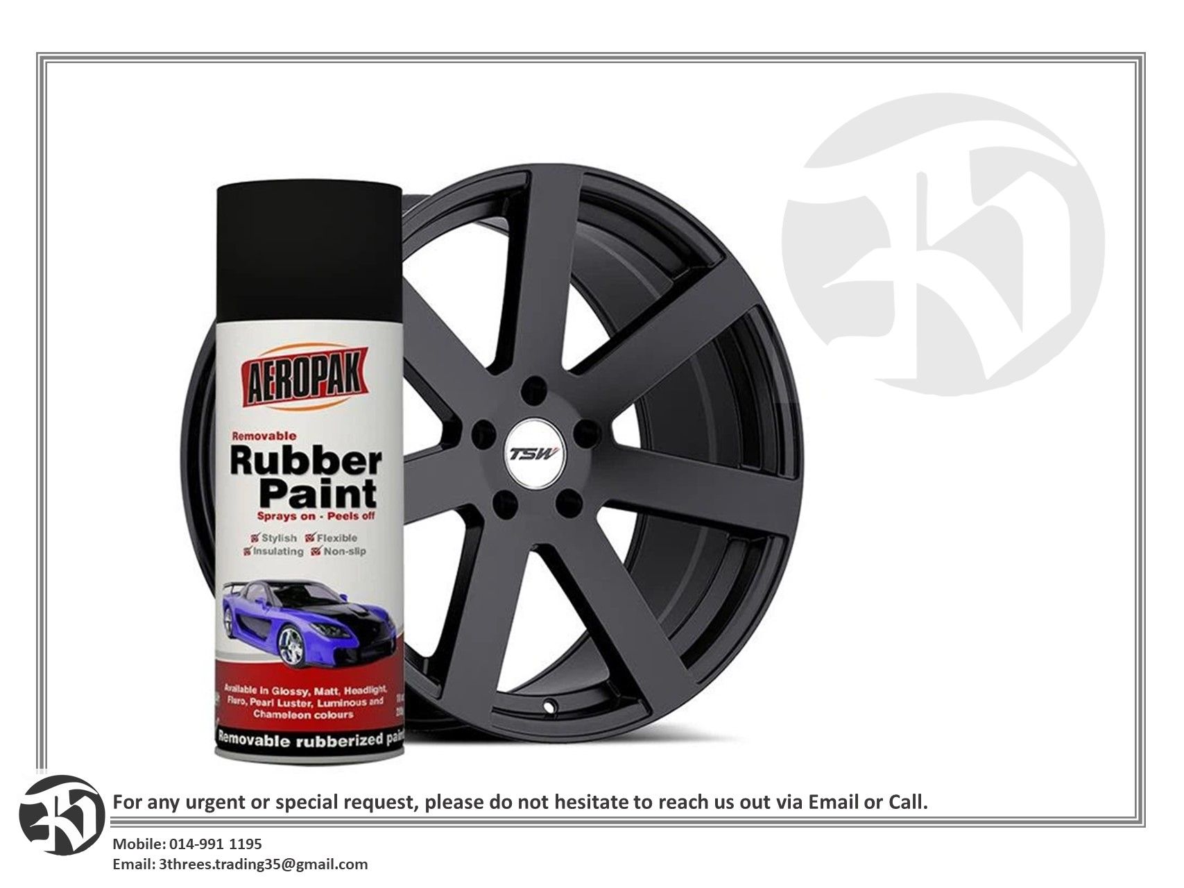 AEROPAK matt effect rubber paint (400ml)