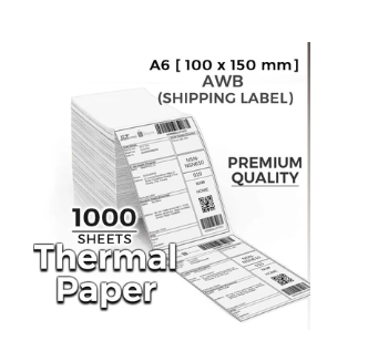 A6 Thermal Sticker Thermal Label Shopee Air Waybill 10 x 15 cm Shipping Courier Consignment Note Automatic Fold