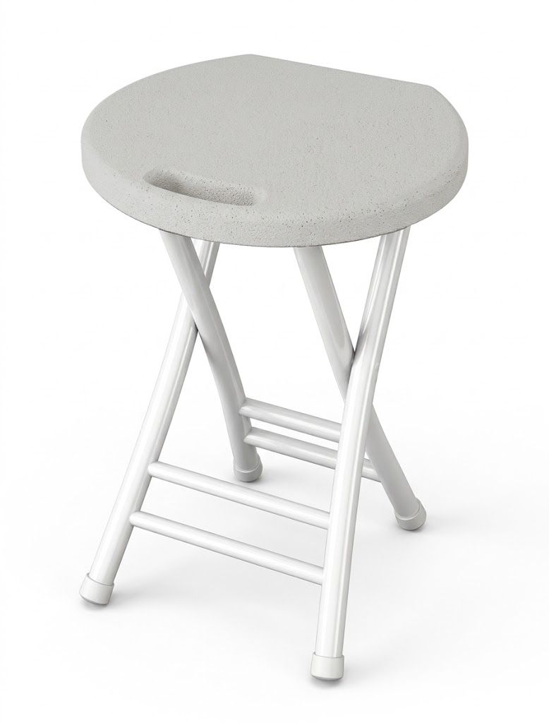 Folding Stool Portable Plastic Pony Thickened Household High Stool Simple Round Stool Outdoor Small Bench Folding Chair