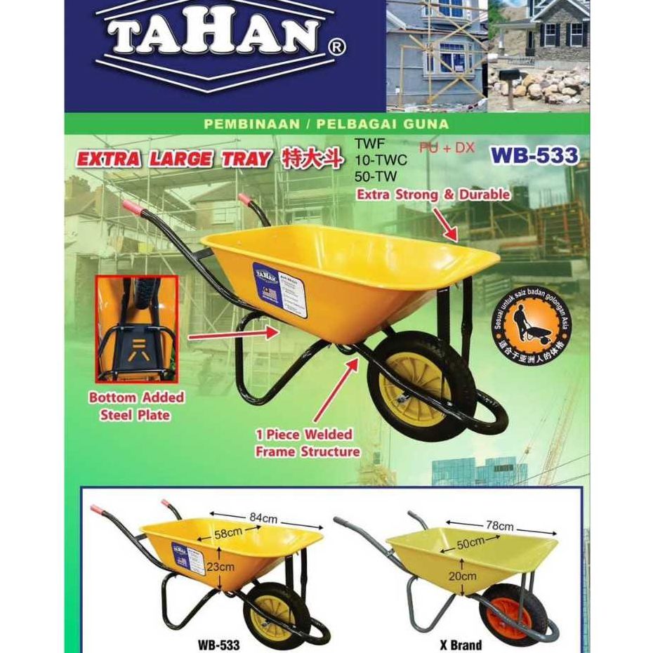 TAHAN Heavy Duty Wheelbarrow TH-588A