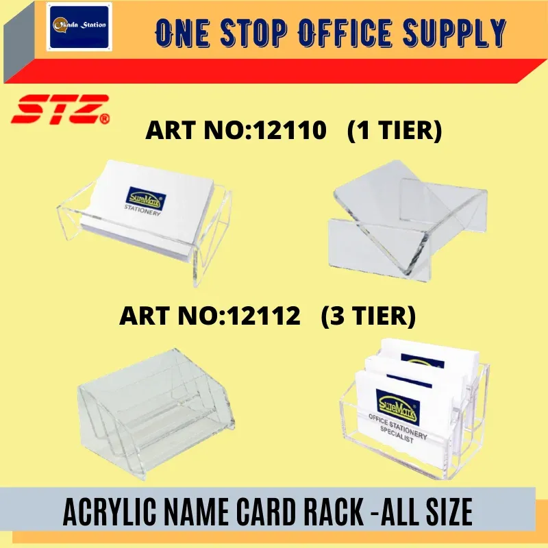 ACRYLIC NAME CARD RACK -ALL SIZE /STZ /Acrylic /Acrylic Name Card Rack /Name Card Rack /1Tier /3 Tier /Name Card Holder