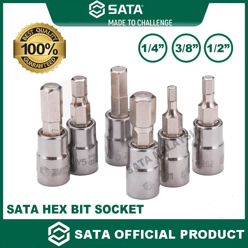 Sata 3/8”BIT SOCKET HEX 1/4”