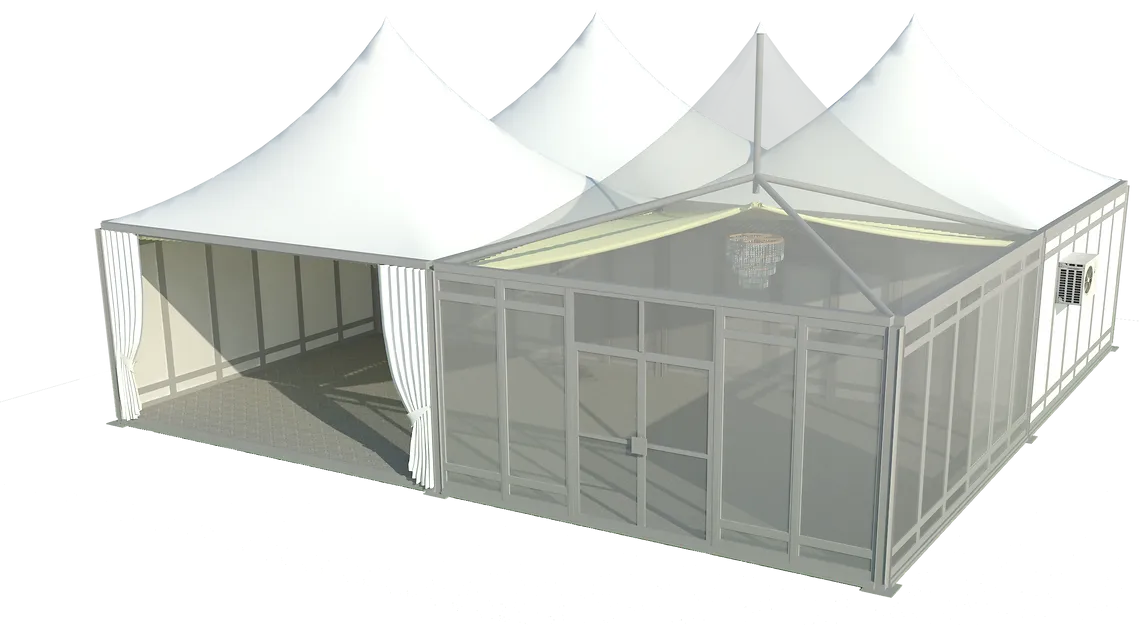 QP 6m x 6m Modular Tent (with walls) x2 units
