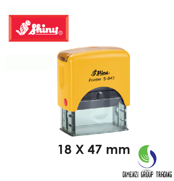 SELF INK RUBBER STAMP SHINY S-843 (18 X 37MM)