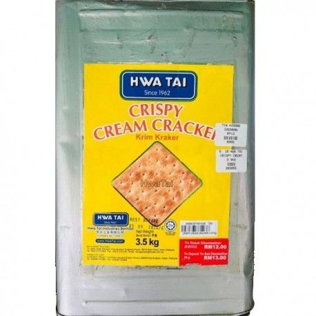 HWA TAI CRISPY CREAM CRACKERS (TIN 3.5kg) /Hwa Tai /Crackers /Crispy Cream Crackers /Tin /Biscuit