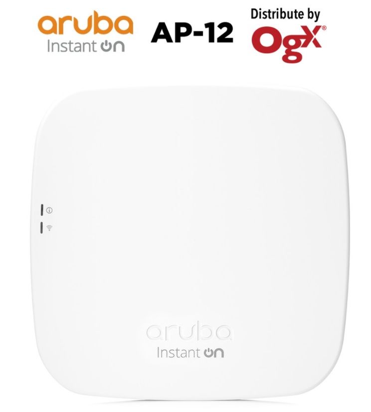 Aruba Instant On AP-12 Access Point (Bundle 12V Power Adapter & (UK) AC Power Cord)