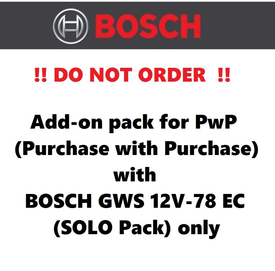 Genuine Bosch Malaysia Warranty - Add-on battery and charger pack for Bosch GWS 12V-76 EC (SOLO package) Professional Cordless Angle Grinder
