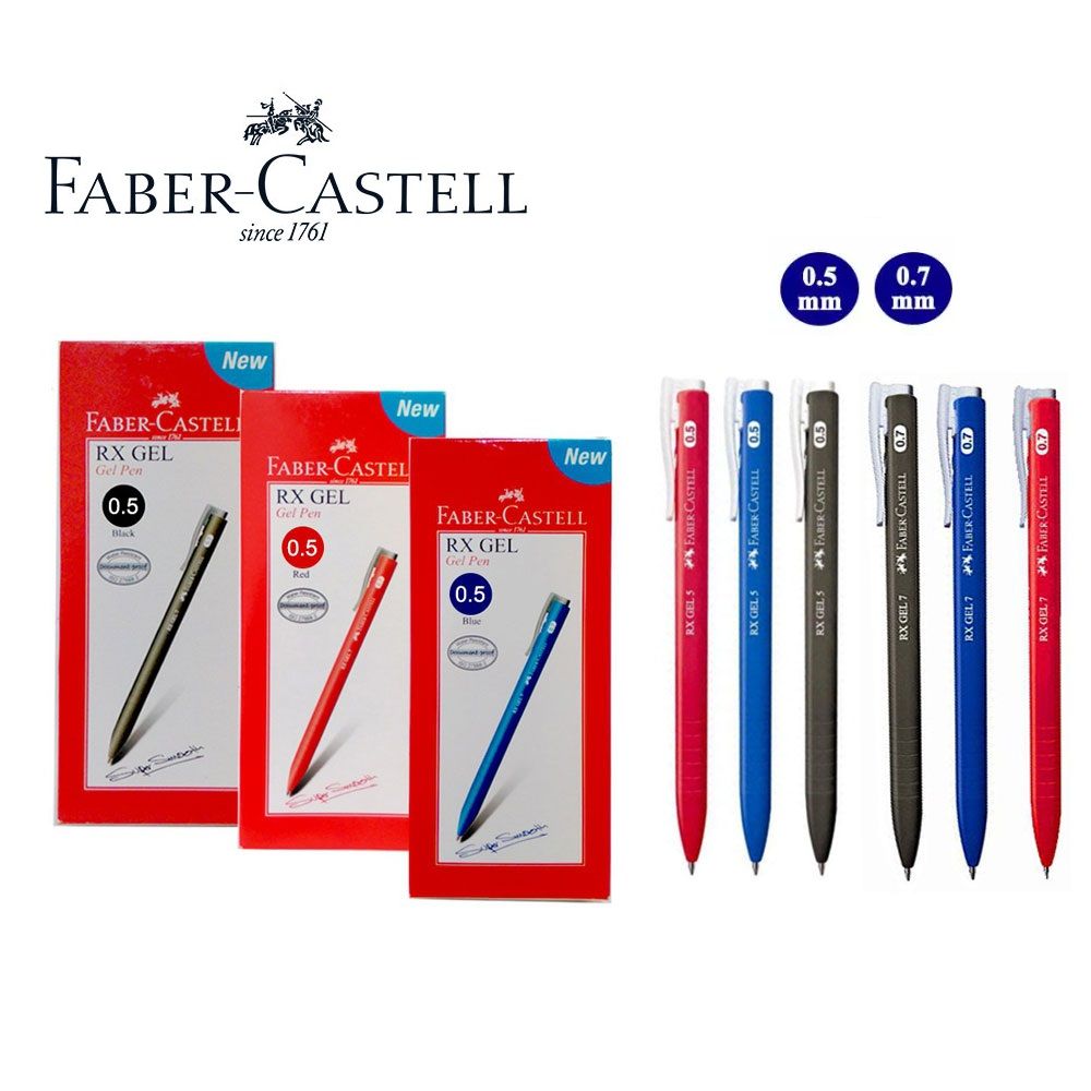 Faber-Castell RX GEL Gel Pen 0.38mm / 0.5mm / 0.7mm 10pcs