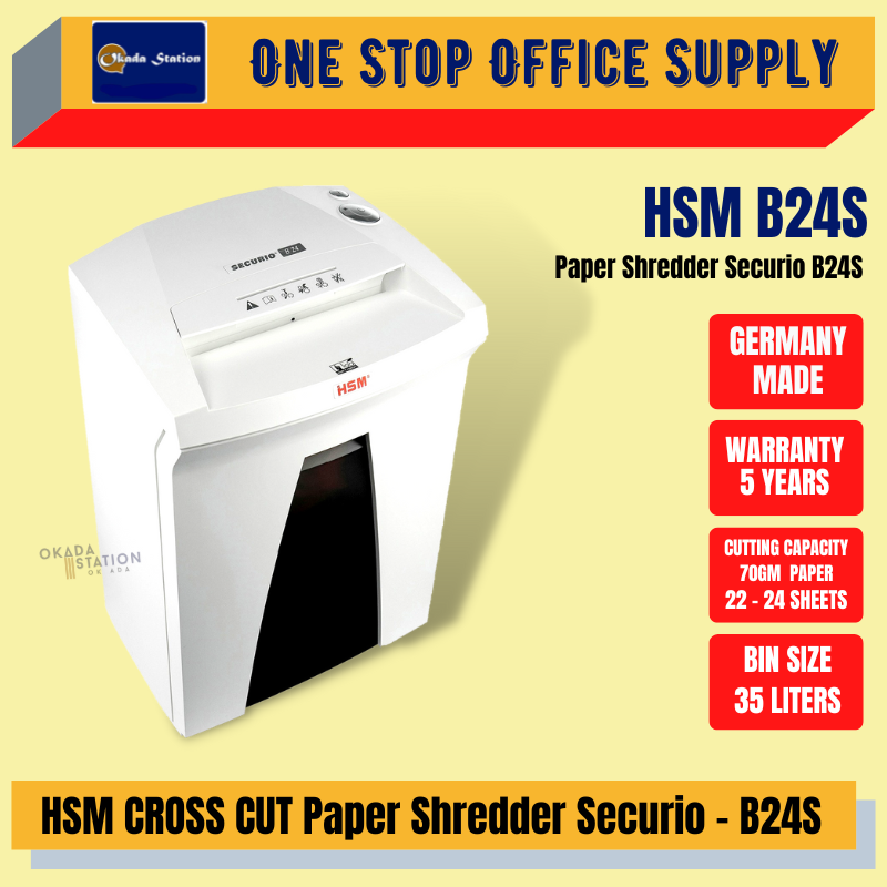 HSM Paper Shredder Securio B24S / Paper Shredder / Strips Cut