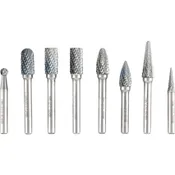 8-PCE DOUBLE CUT BURR SETCUT 6 6mm SHANK