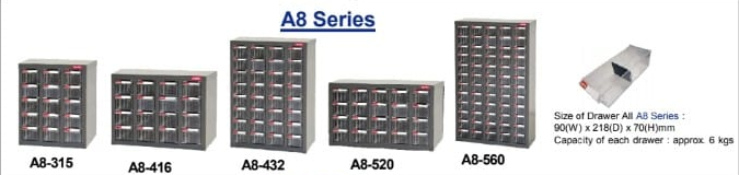 'SHUTER' Steel Case With Plastic Drawer (A8 SERIES)