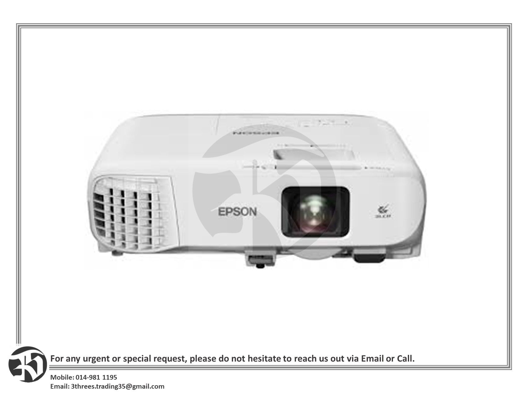 Epson WXGA 3LCD Projector EB-980W