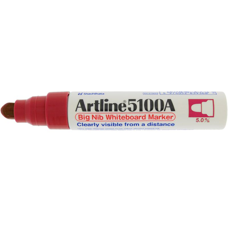 Artline Big Nib Whiteboard Marker 5100A Red 5.0mm