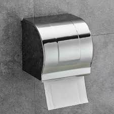 FK-20 Stainless Steel Toilet Paper Roll Holder Bathroom Toilet Paper Box Kitchen Tissue Holder Mounted Wall Tissue Box