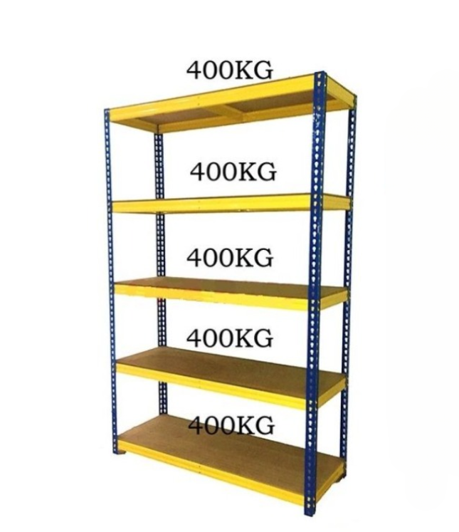 METAL BOLTLESS RACK SIZE: L36 INCH X D16 INCH X H72 INCH X THICKNESS 8MM HDF X 5 SHELVES / MULTI PURPOSE BOLTLESS RACK STORAGE