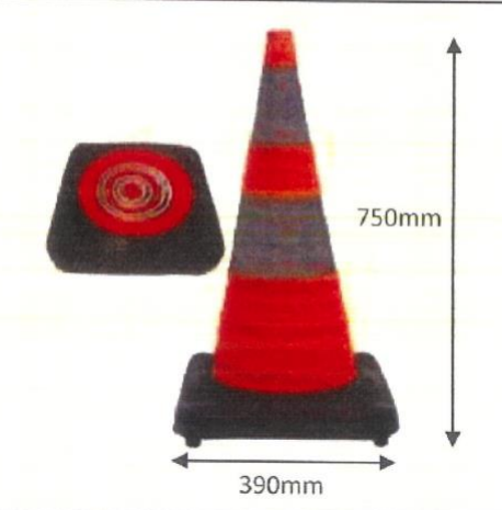 Cone COLLAPSIBLE CONES 750mm x 390mm x 390mm
