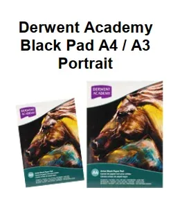 Genuine Malaysia Derwent Academy Product - Derwent Academy Black Pad A3 Portrait R31245F