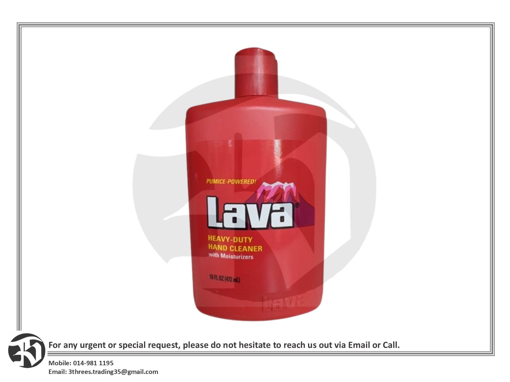 Lava Heavy Duty Hand Cleaner with Moisturizers Pumice-Powdered 472ml