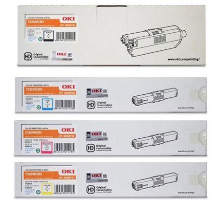 Genuine Malaysia OKI Warranty - OKI C332/MC363 CYAN TONER 1.5K