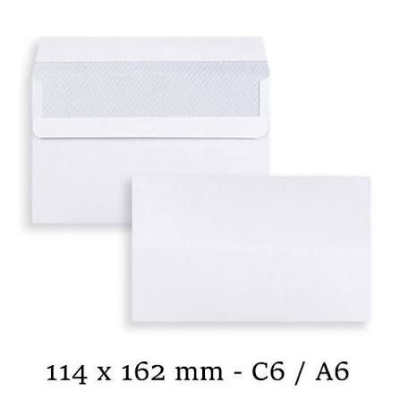 114MM X 162MM WHITE NON-WINDOW ENVELOPE