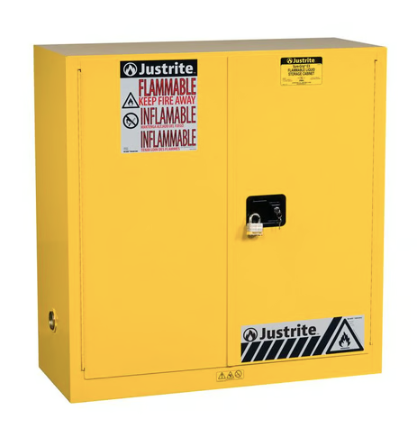 Justrite Sure-Grip® EX Safety Cabinet (30-Gallon Capacity) 44" H x 43" W x 18" D