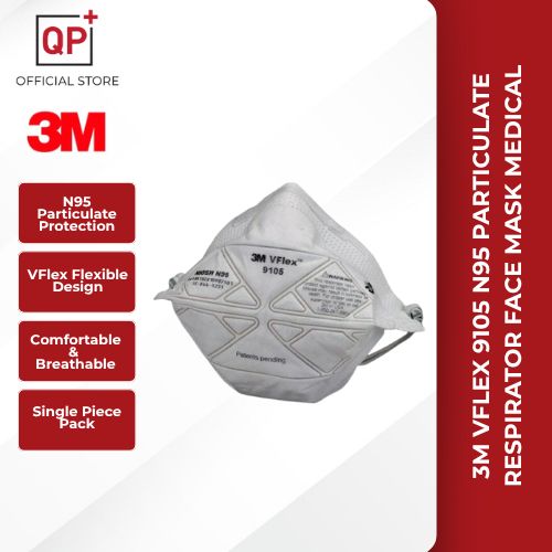 3M VFLEX 9105 N95 PARTICULATE RESPIRATOR FACE MASK MEDICAL FACE MASK (1PC) l 口罩-
