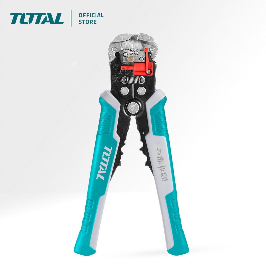 TOTAL AUTOMATIC WIRE STRIPPER 3-IN-1 MULTI-FUNCTION TOOL FOR STRIPPING CUTTING & CRIMPING WIRES THT15246