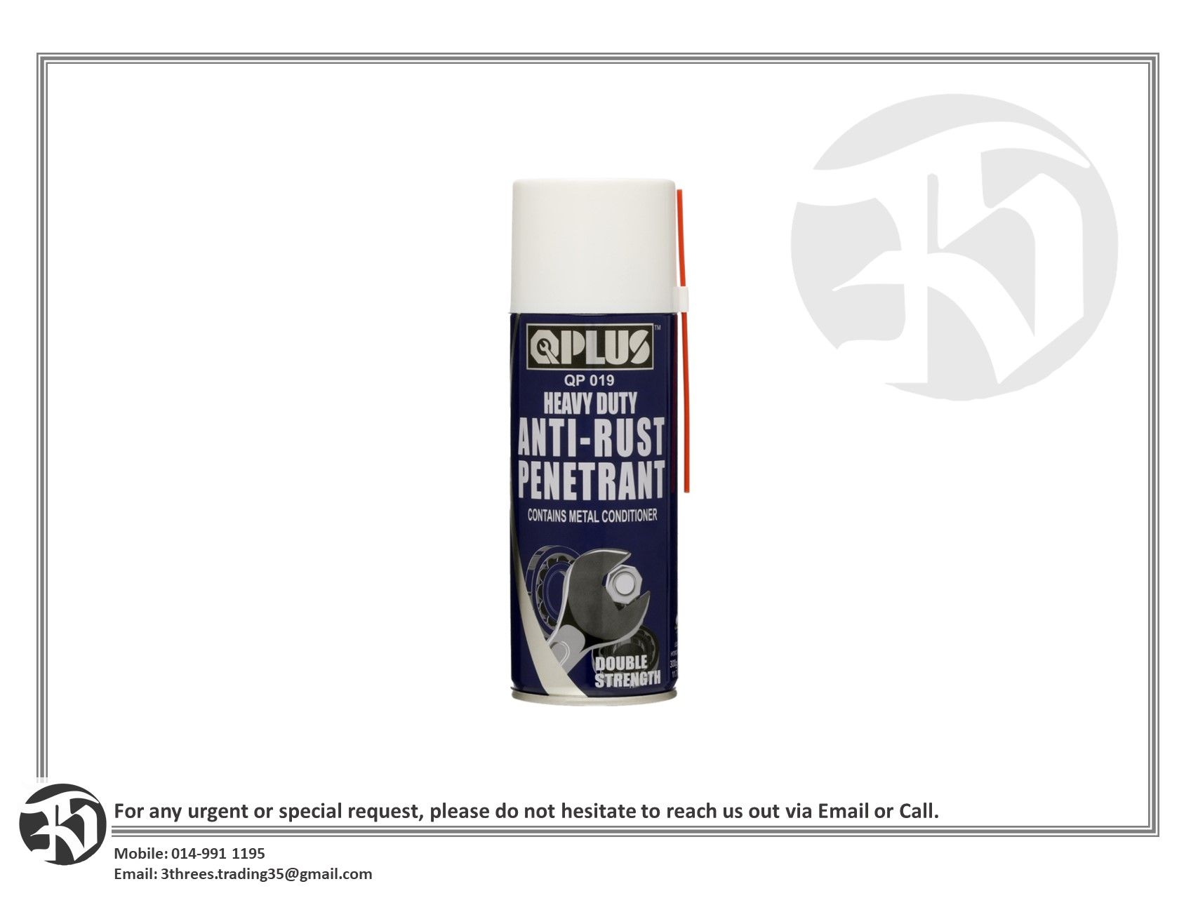 QPLUS QP019 heavy duty anti-rust penetrant 300g