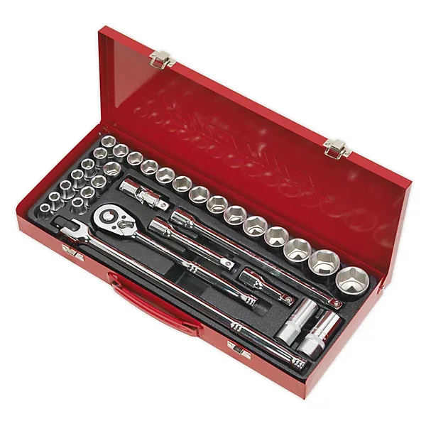 Sealey Socket Set 32pcs 1/2" Sq Drive Metric/Imperial