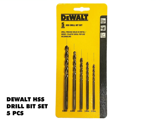 DEWALT HSS DRILL BIT SET (5 PCS)