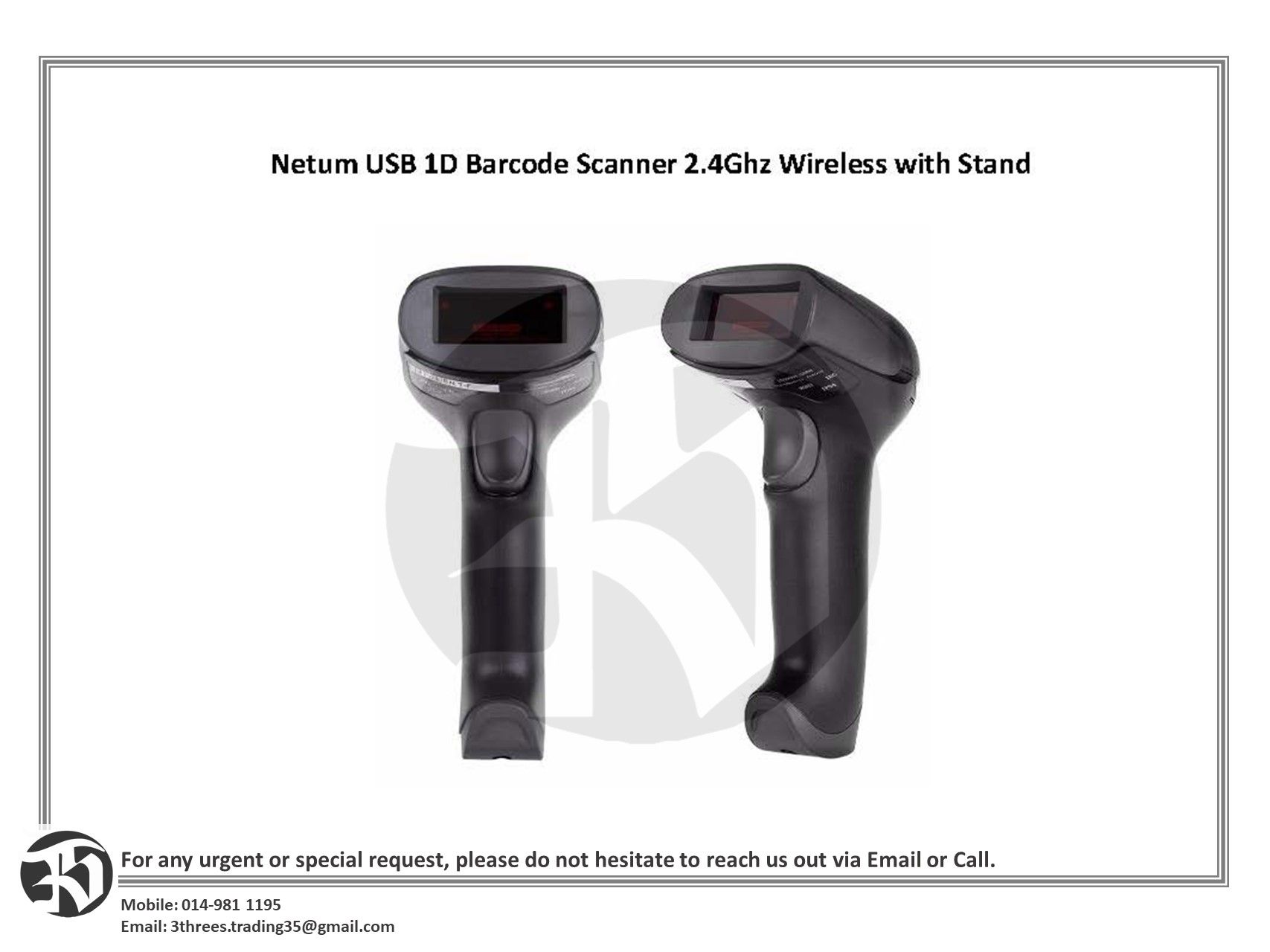 Netum USB 1D Barcode Scanner
