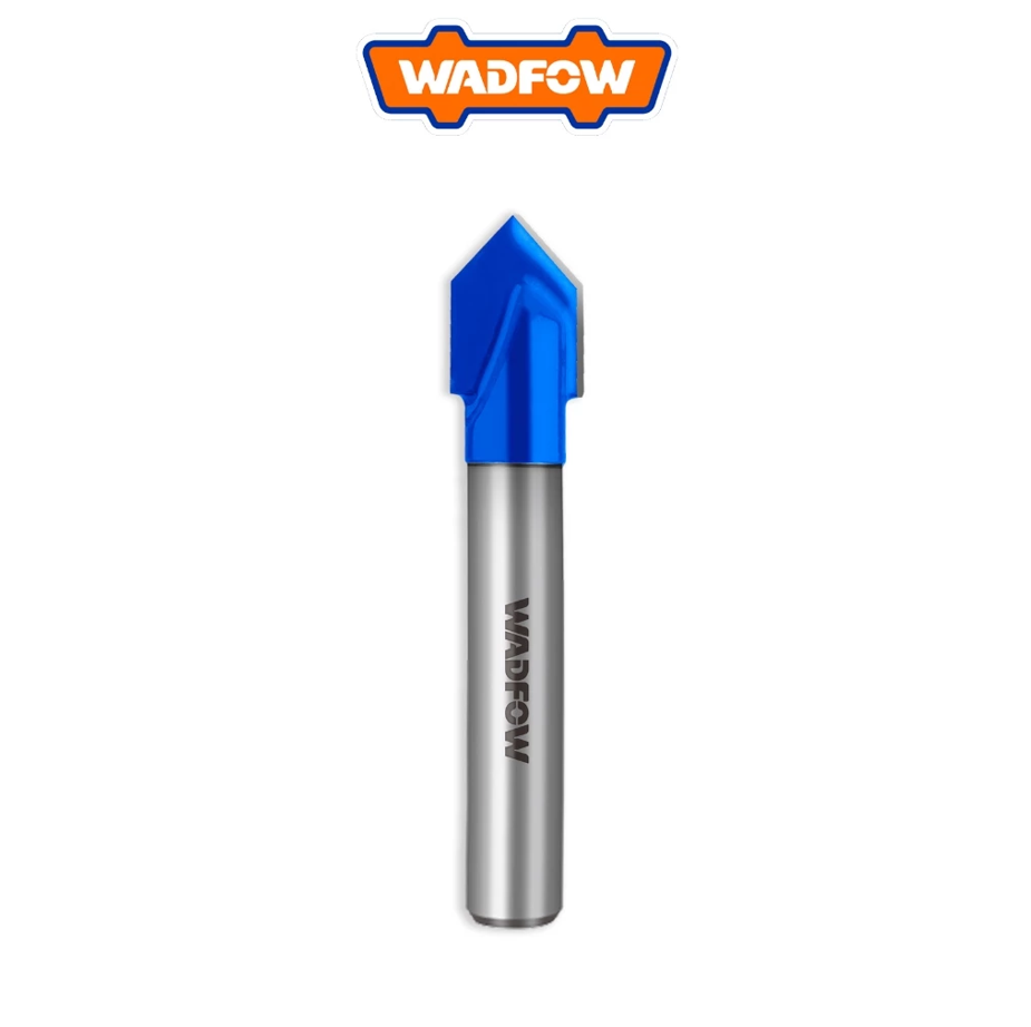 WADFOW V-TYPE GROOVE ROUTER BIT (6.35MM - 12.7MM) 6MM SHANK (WRG2401/WRG2402/WRG2403/WRG2404)