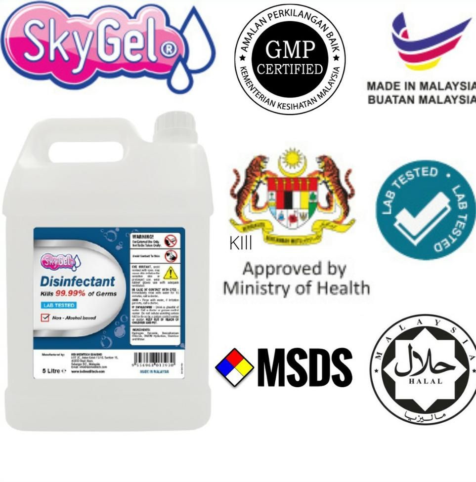 Skygel Disinfectant 5 liter KKM/GMP Approve