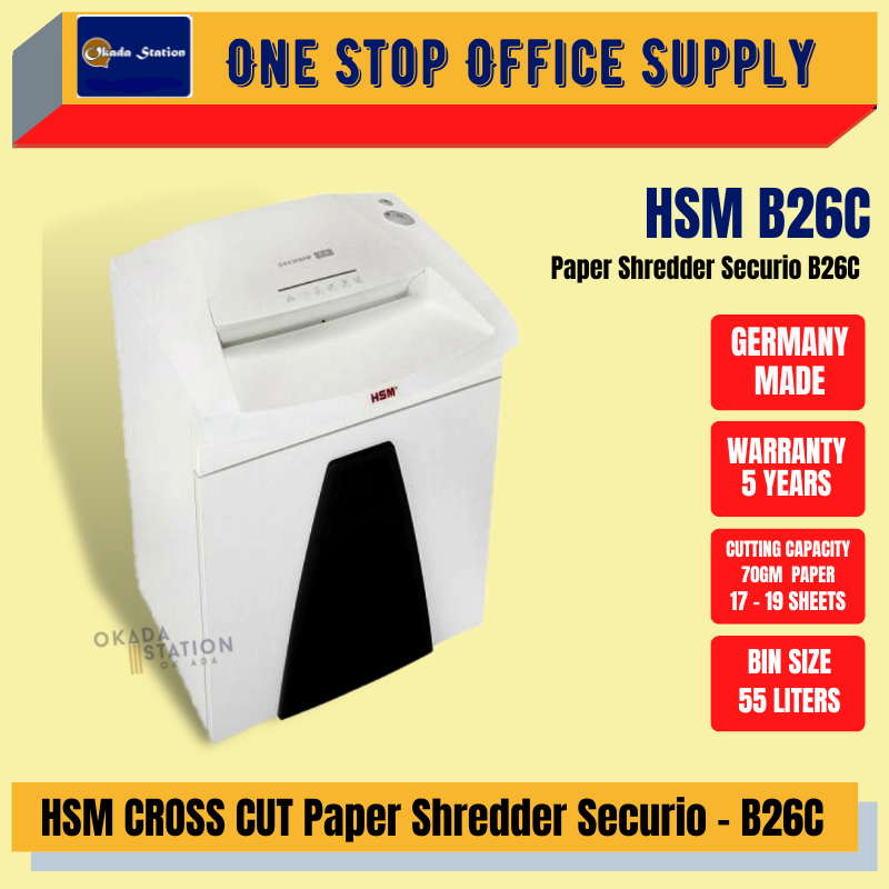 HSM Paper Shredder Securio B26C / Paper Shredder / Cross Cut