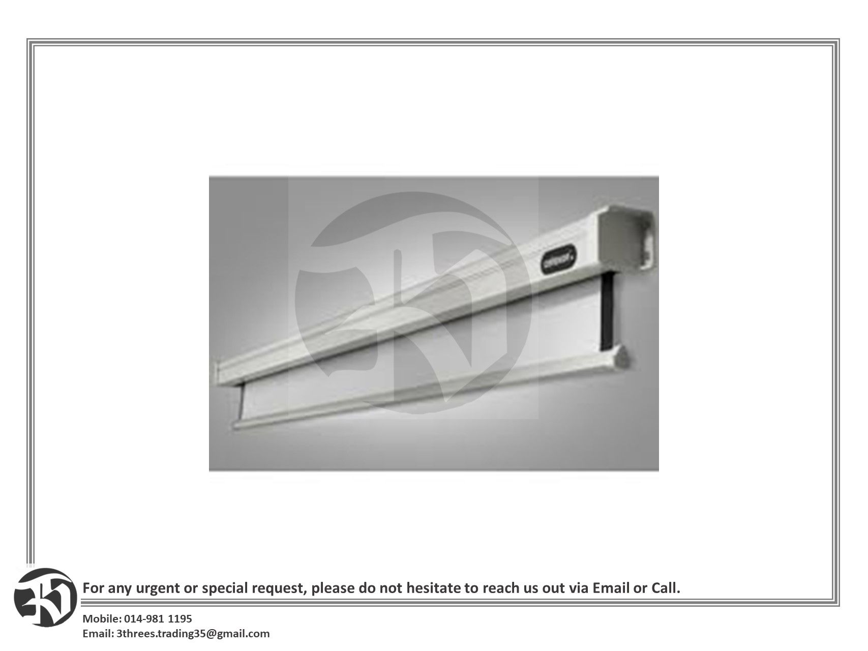 MEKI EZ MOTORIZED PROJECTION SCREEN