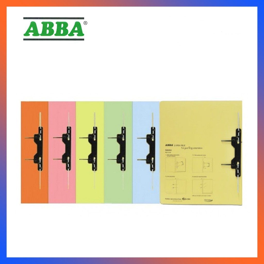 QP ABBA Spring File U-Pin No.350 (RFM/AB20464B,P,G,Y,O,U)