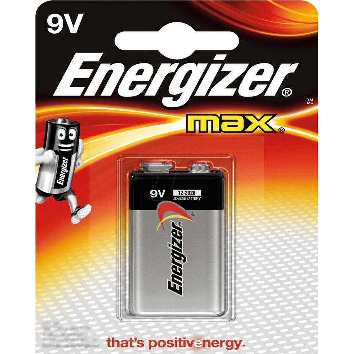 ENERGIZER Max 9V Battery Alkaline Battery 1pcs/pack