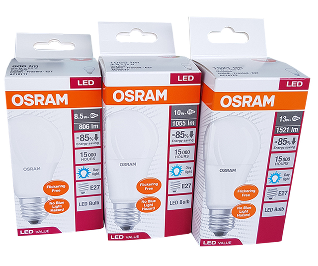 QP OSRAM LED Bulb - Classic A E27 / 10W Daylight