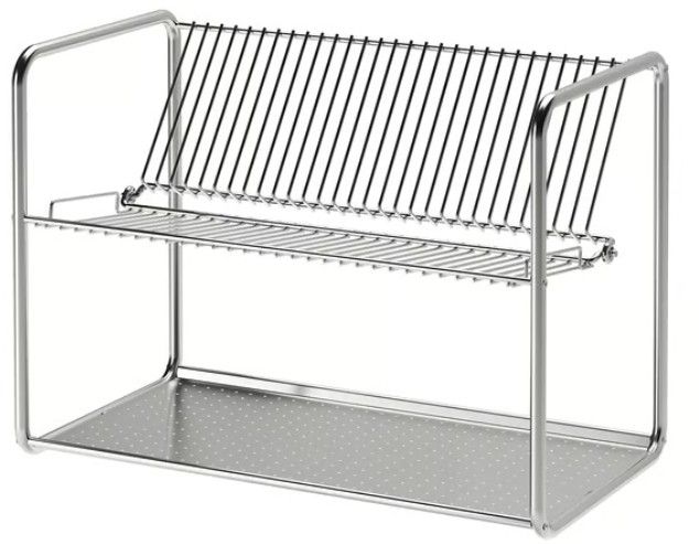 ORDNING Dish drainer, stainless steel, 50x27x36 cm