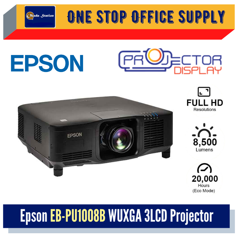 Epson EB-PU1008B WUXGA 3LCD Laser Projector / 4K HDR / 8500 Lumens / Projector / EB-PU1008B