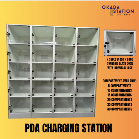 PDA CHARGING STATION - 5 COMPARTMENTS / CHARGING STATION / PDA / 10'S / 15'S / 20'S / 25'S / 30'S / PDA STATION