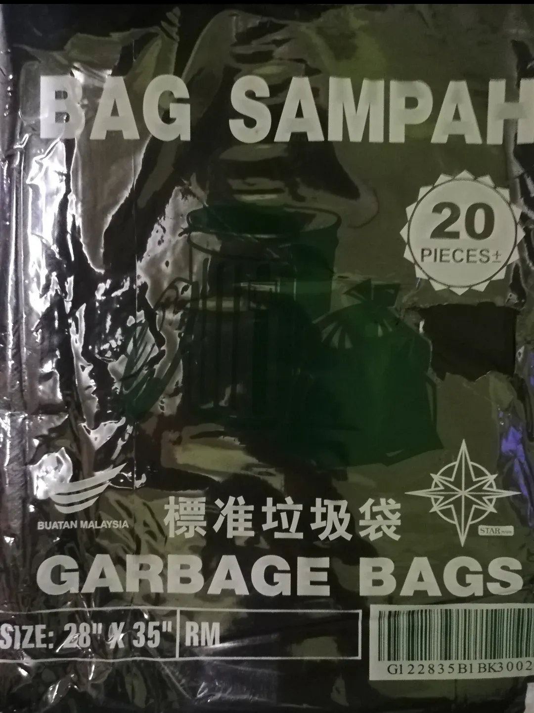 Bag sampah 28"x35" (20pcs/pack)