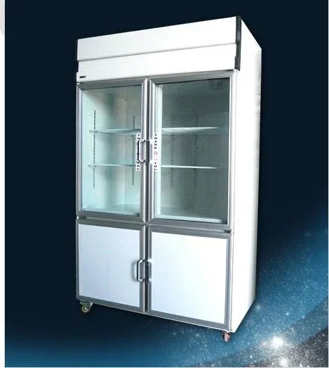 QP S/steel 4 Doors Upright Chiller Freezer Piping System Top Glass Display (Model: SCPL-4DC/F)