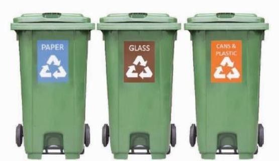 *IMEC 120L PEDAL (GREEN) WITH RECYCLE STICKER SET (3 BIN SET)