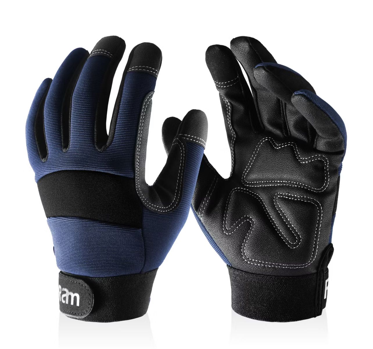 FourAM Work Gloves For Men & Women, Utility Mechanic Working Gloves, High Dexterity Touch Screen For Multipurpose, Excellent Grip