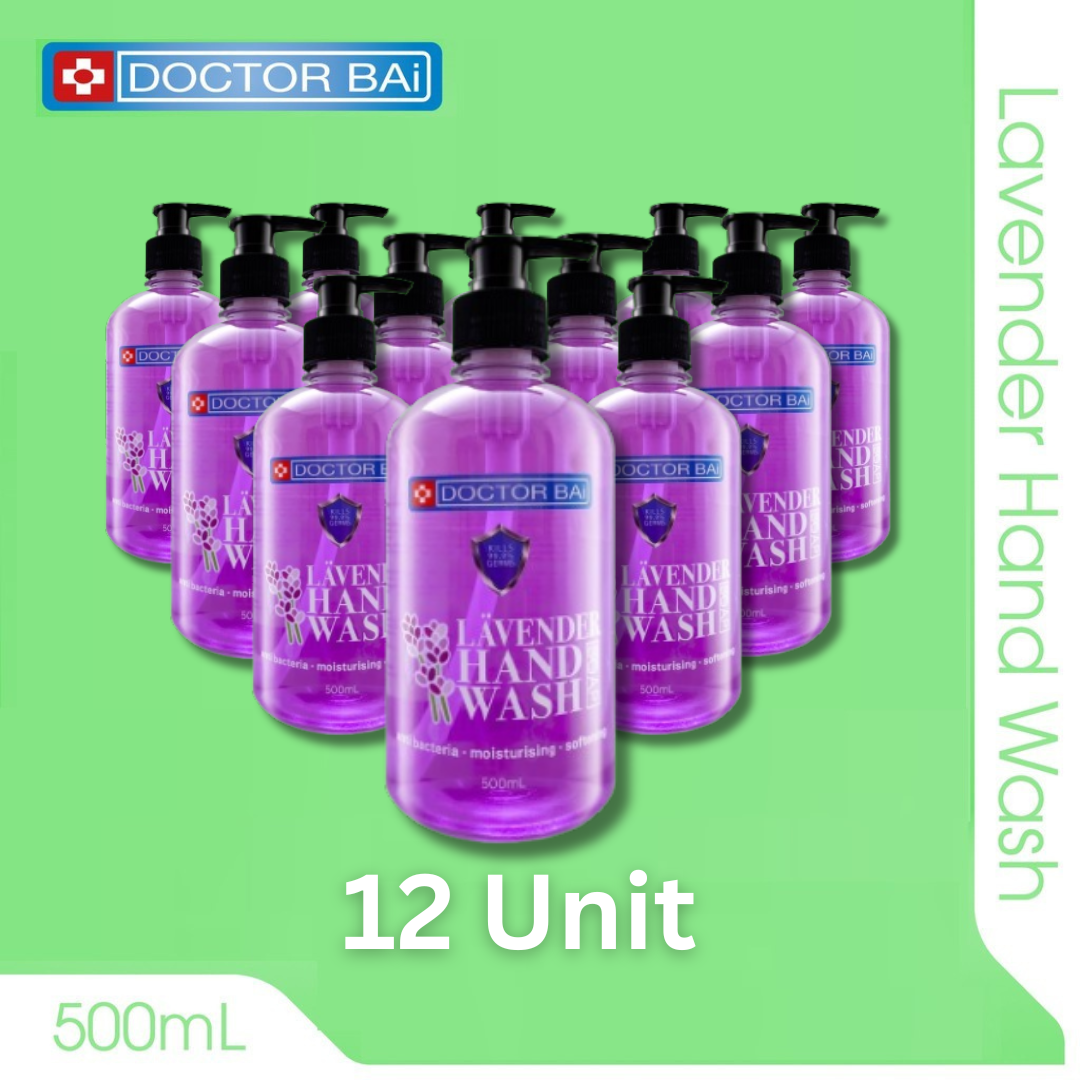 DOCTOR BAi ANTIBACTERIAL LIQUID HAND WASH 500ML - LAVENDER / PENCUCI TANGAN CECAIR (Pack of 12)