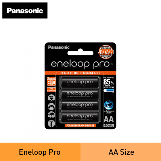 Panasonic Eneloop AA pro Rechargeable Battery 2550mAh (4 pcs)
