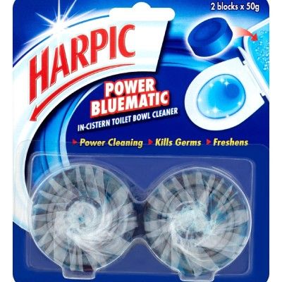 Harpic Power Bluematic In-Cistern Toilet Bowl Cleaner (2 x 50g)