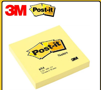 3M Post It Note 653 3x3 Yellow