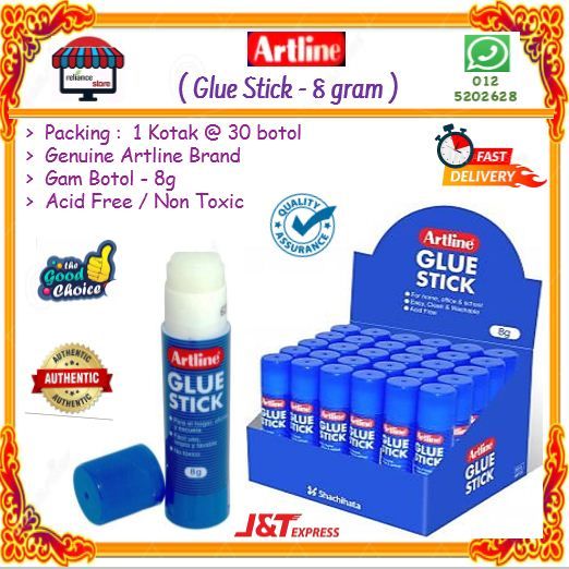 ARTLINE Glue Stick - 8 gram / Gam Botol # RP1008 ( KTT : 1 Kotak @ 30 botol )